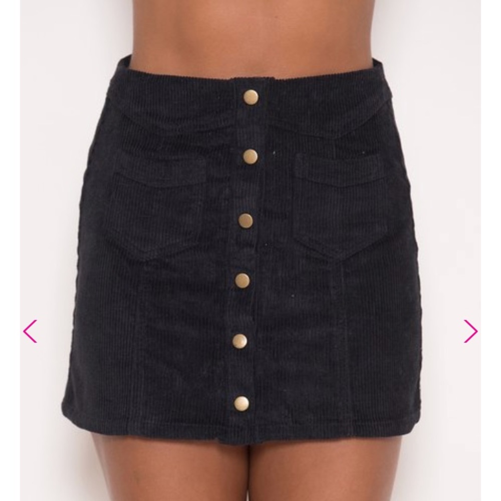 Black Corduroy Skirt